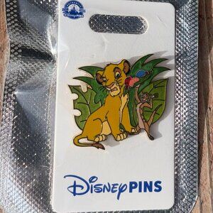 Disney Parks Simba & Timon Lion King Pin On Card